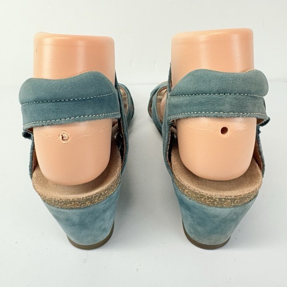 Taos Charade 5574 Wedge Sandal Womens Size 40 (9-9.5) Teal Blue Adjustable Strap - Picture 4 of 8